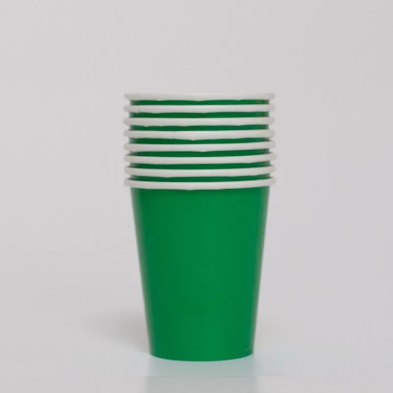Plain Green Paper Cups