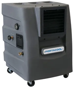 Portacool Cyclone PACCY120GA1 Portable Evaporative Cooler, 10 gal Tank, 2-Speed, 115 V, 2.5 A, Gray :EA: QUANTITY: 1