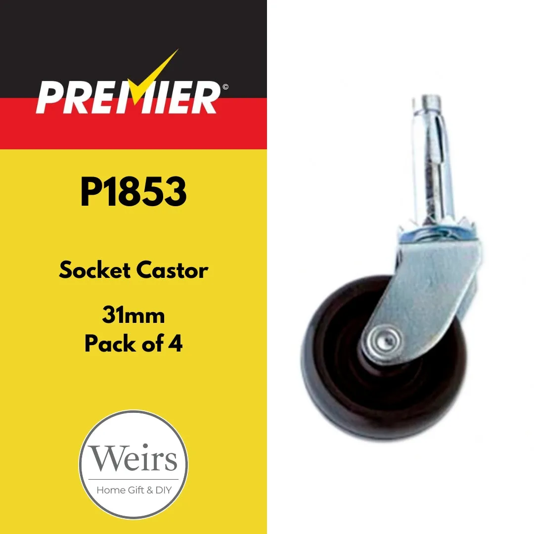 Premier Socket Castor 31mm (4pk)