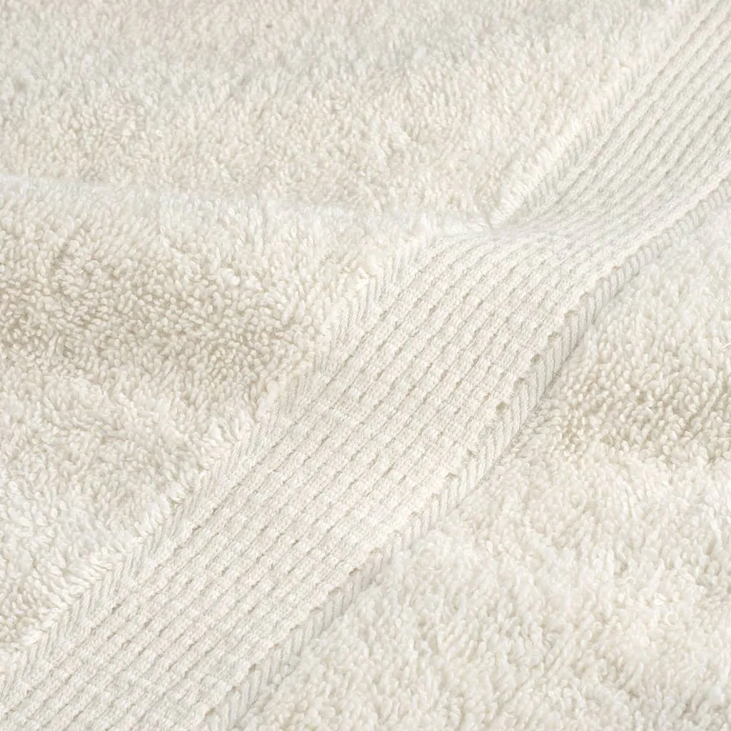 Premium Hand Towels 2 pcs Cream 50x100 cm 600 gsm 100% Cotton
