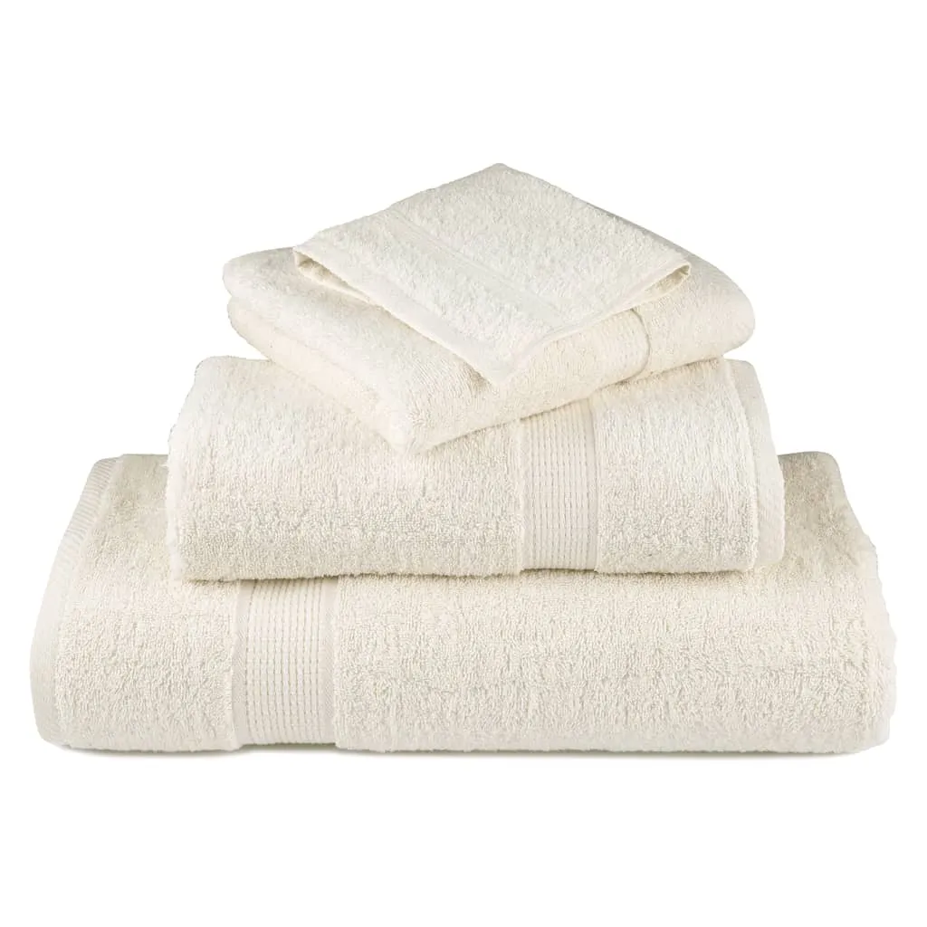 Premium Hand Towels 2 pcs Cream 50x100 cm 600 gsm 100% Cotton