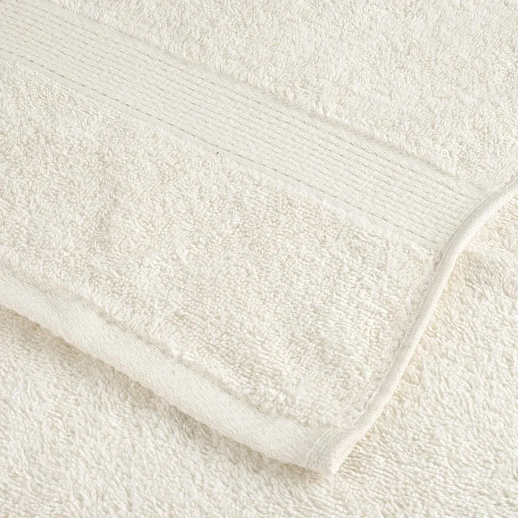 Premium Hand Towels 2 pcs Cream 50x100 cm 600 gsm 100% Cotton