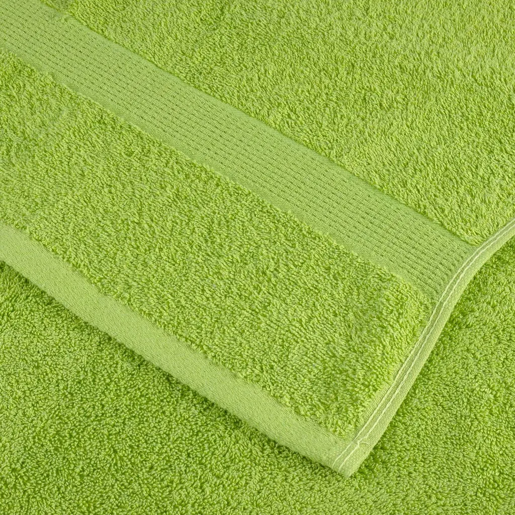 Premium Sauna Towels 10 pcs Apple Green 80x200 cm 600 gsm 100% Cotton