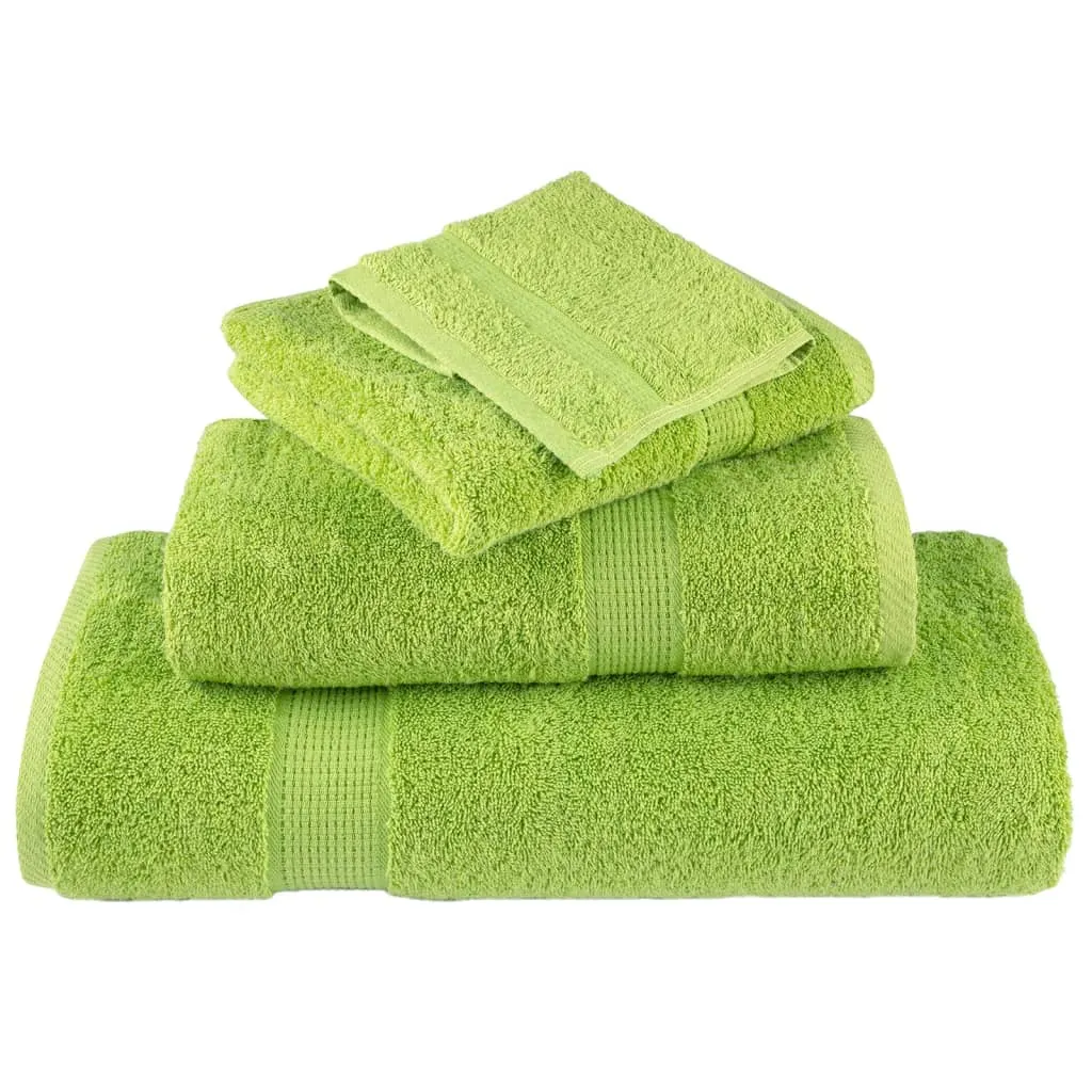 Premium Sauna Towels 10 pcs Apple Green 80x200 cm 600 gsm 100% Cotton