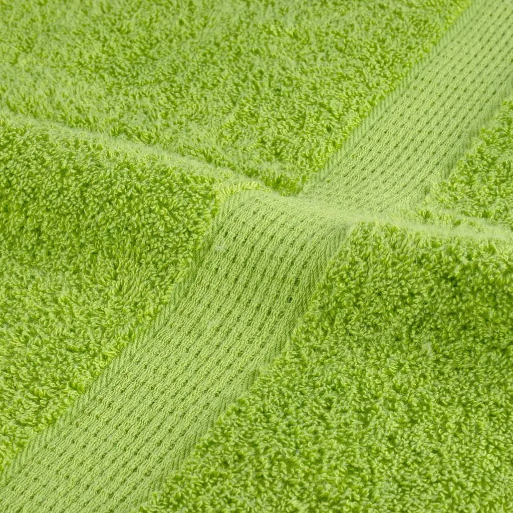 Premium Sauna Towels 10 pcs Apple Green 80x200 cm 600 gsm 100% Cotton
