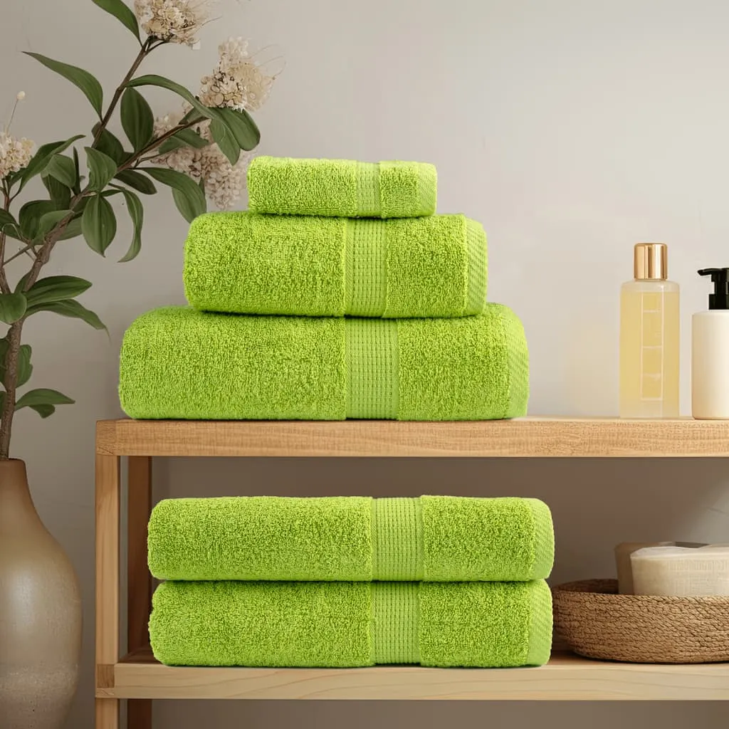Premium Sauna Towels 10 pcs Apple Green 80x200 cm 600 gsm 100% Cotton