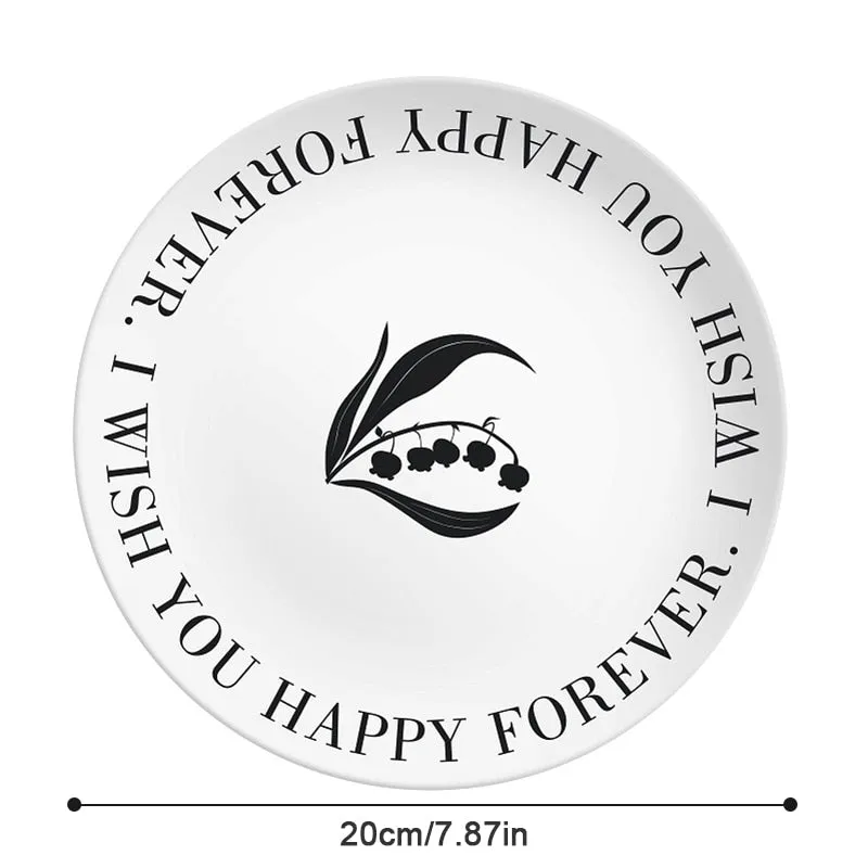 Printed Round Bamboo Fiber Dining Plate