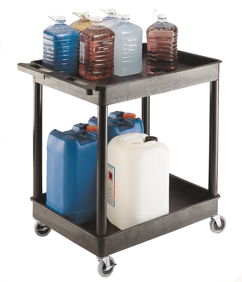 Proplaz Superstrength Plastic Multi Purpose Trolleys Storage Trays Black