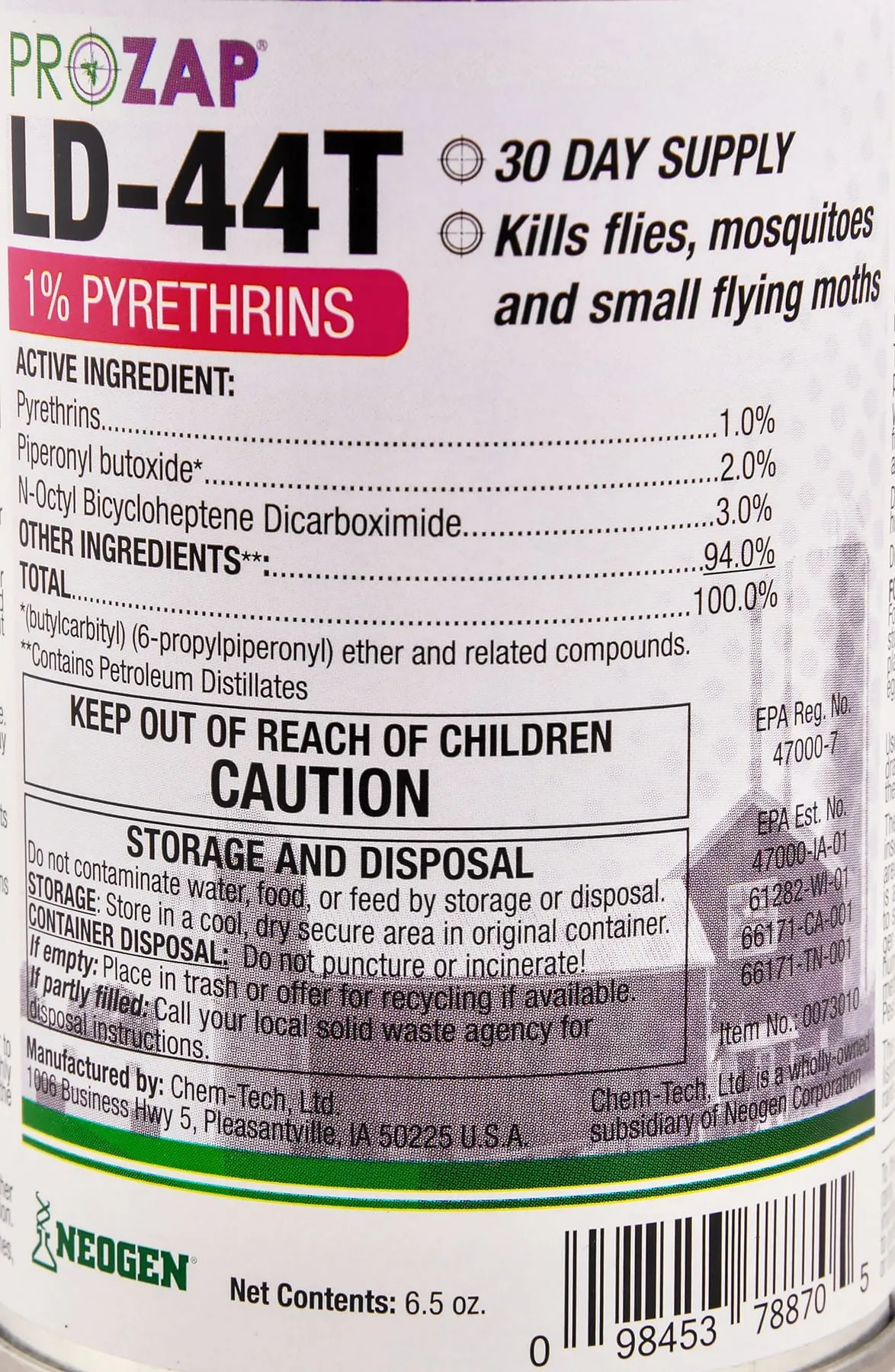 Prozap LD-44T Metered Spray, 6.5 oz