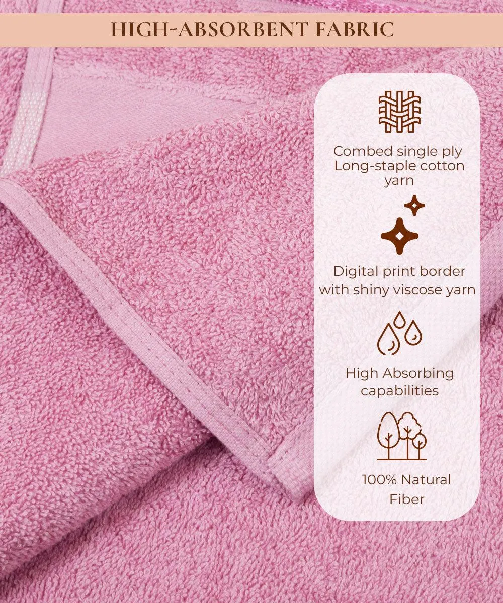 Rangoli Victoria 100% Cotton Bath Towel Set of 2 |  Ultra Soft, Super Absorbent Luxurious Towels
