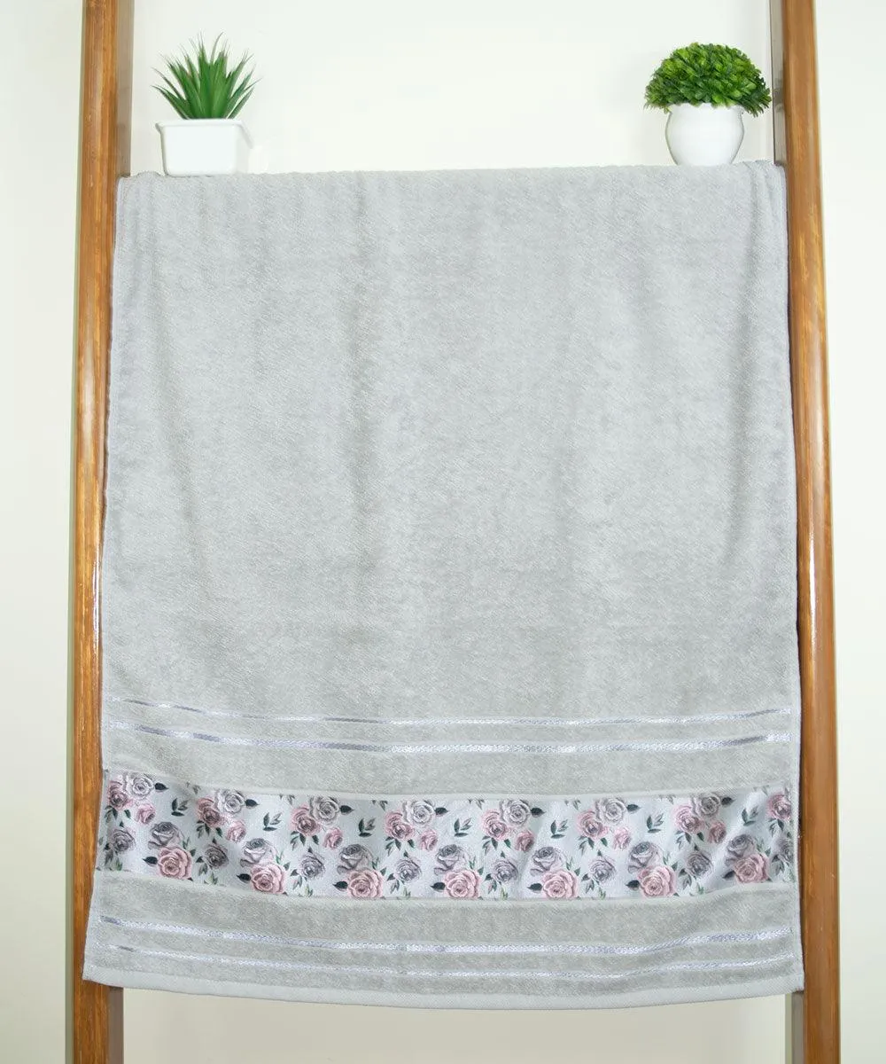 Rangoli Victoria 100% Cotton Bath Towel Set of 2 |  Ultra Soft, Super Absorbent Luxurious Towels