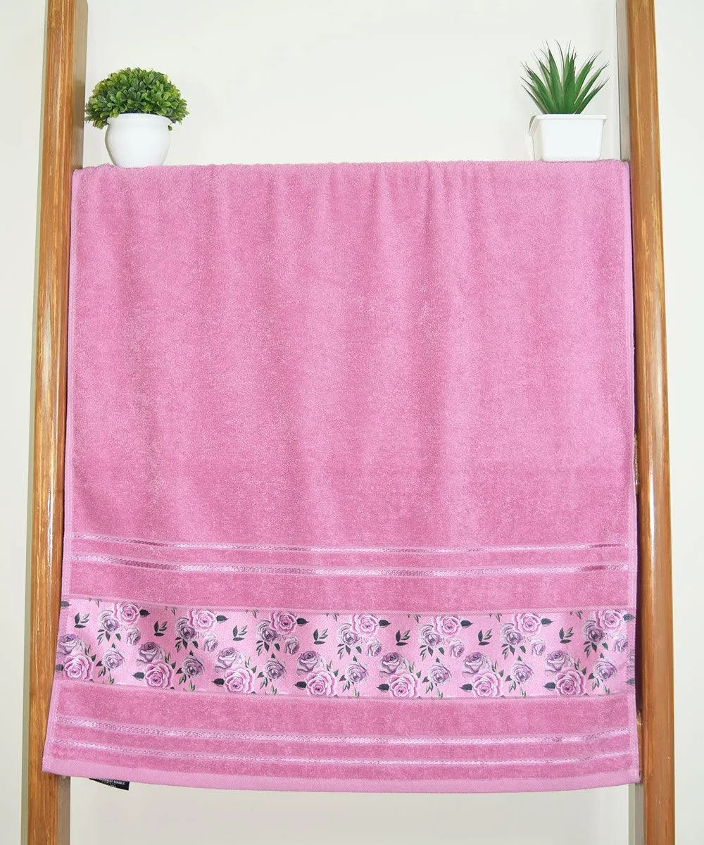 Rangoli Victoria 100% Cotton Bath Towel Set of 2 |  Ultra Soft, Super Absorbent Luxurious Towels
