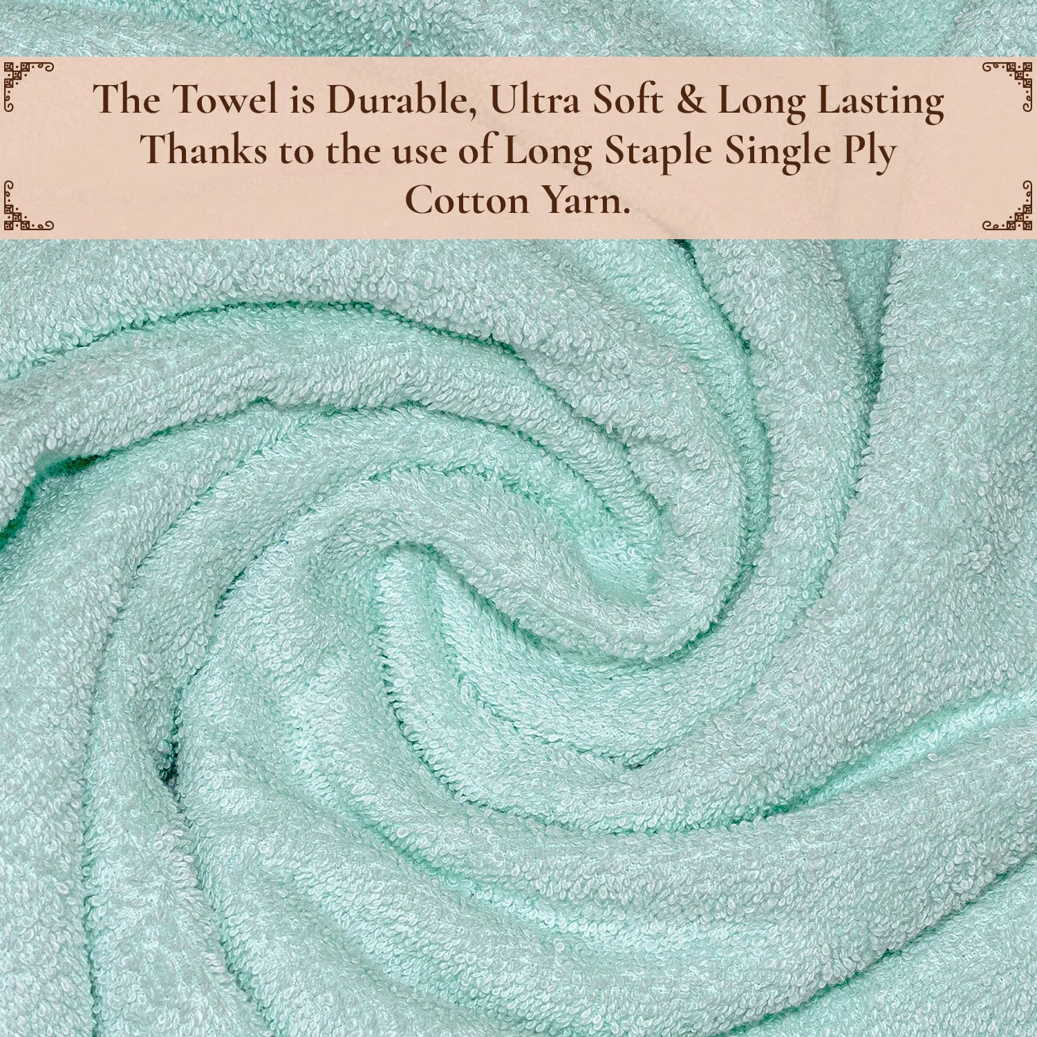 Rangoli Victoria 100% Cotton Hand Towel Set of 6 | Ultra Soft, Super Absorbent Luxurious Towels