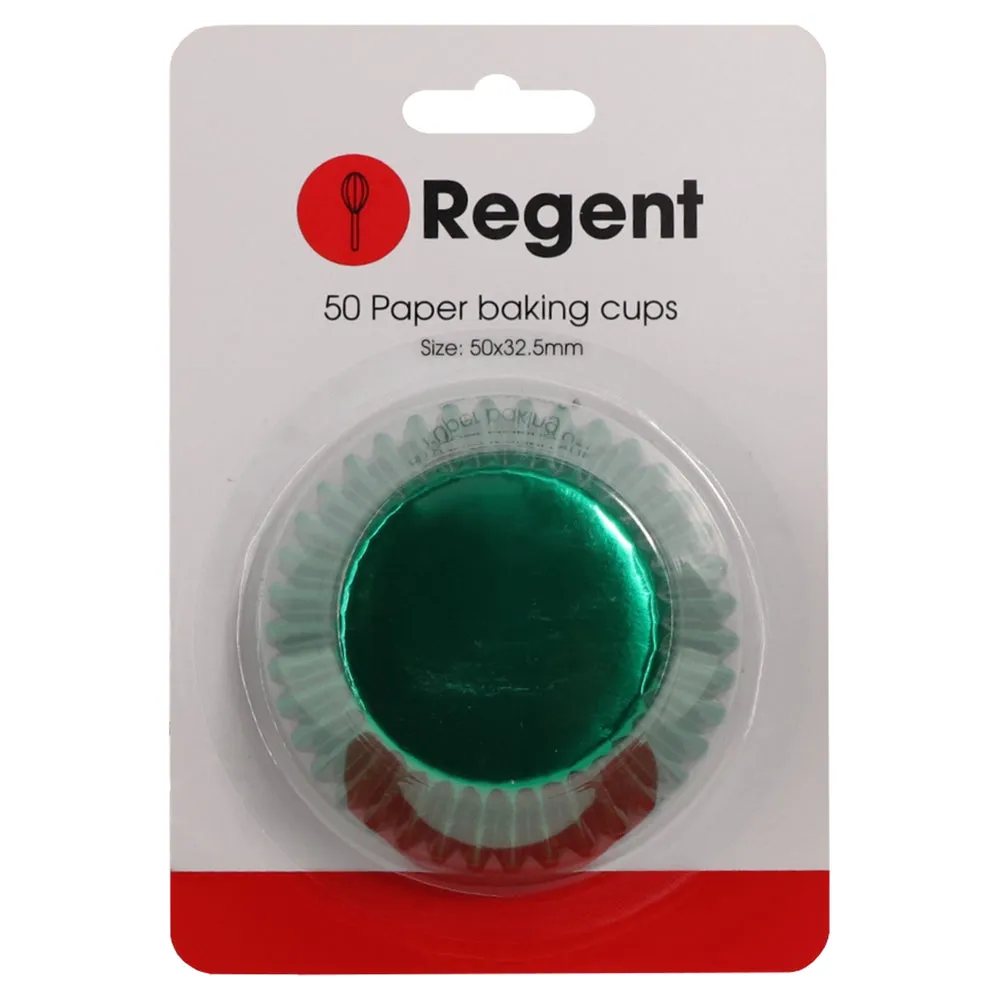 Regent Cake Cups Green Foil 50Pcs 71522