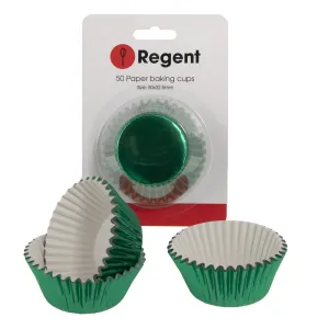 Regent Cake Cups Green Foil 50Pcs 71522