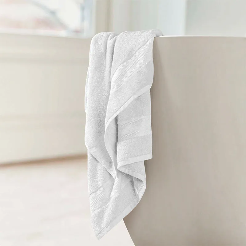 Reign Bath Towel (White) - Set Of Two