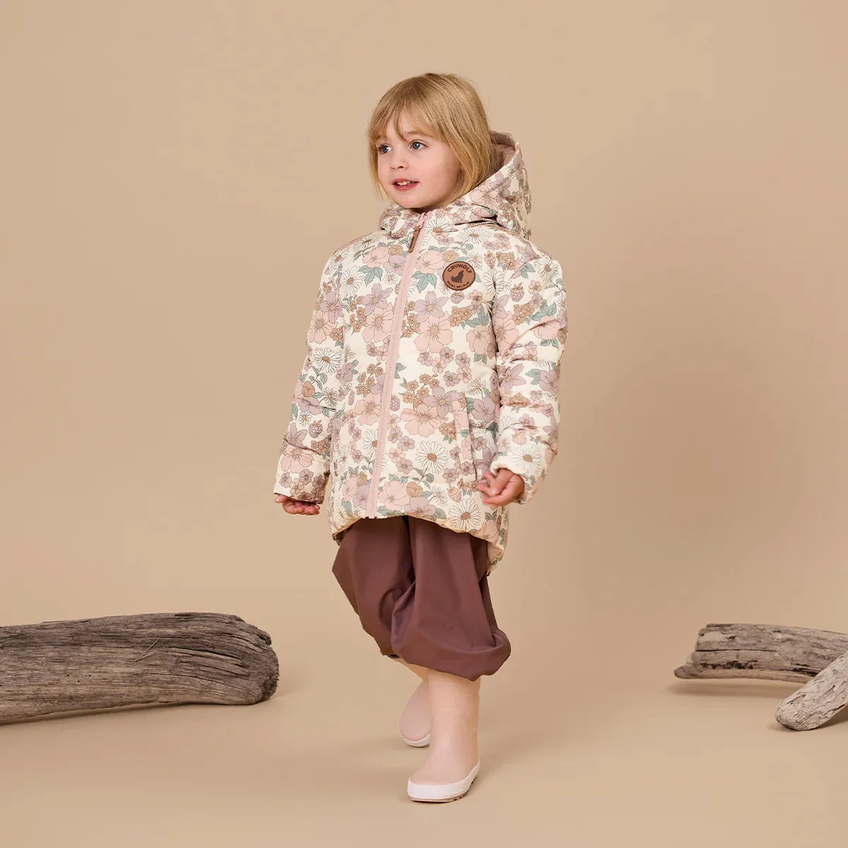 Reversible eco puffer - Daisy floral