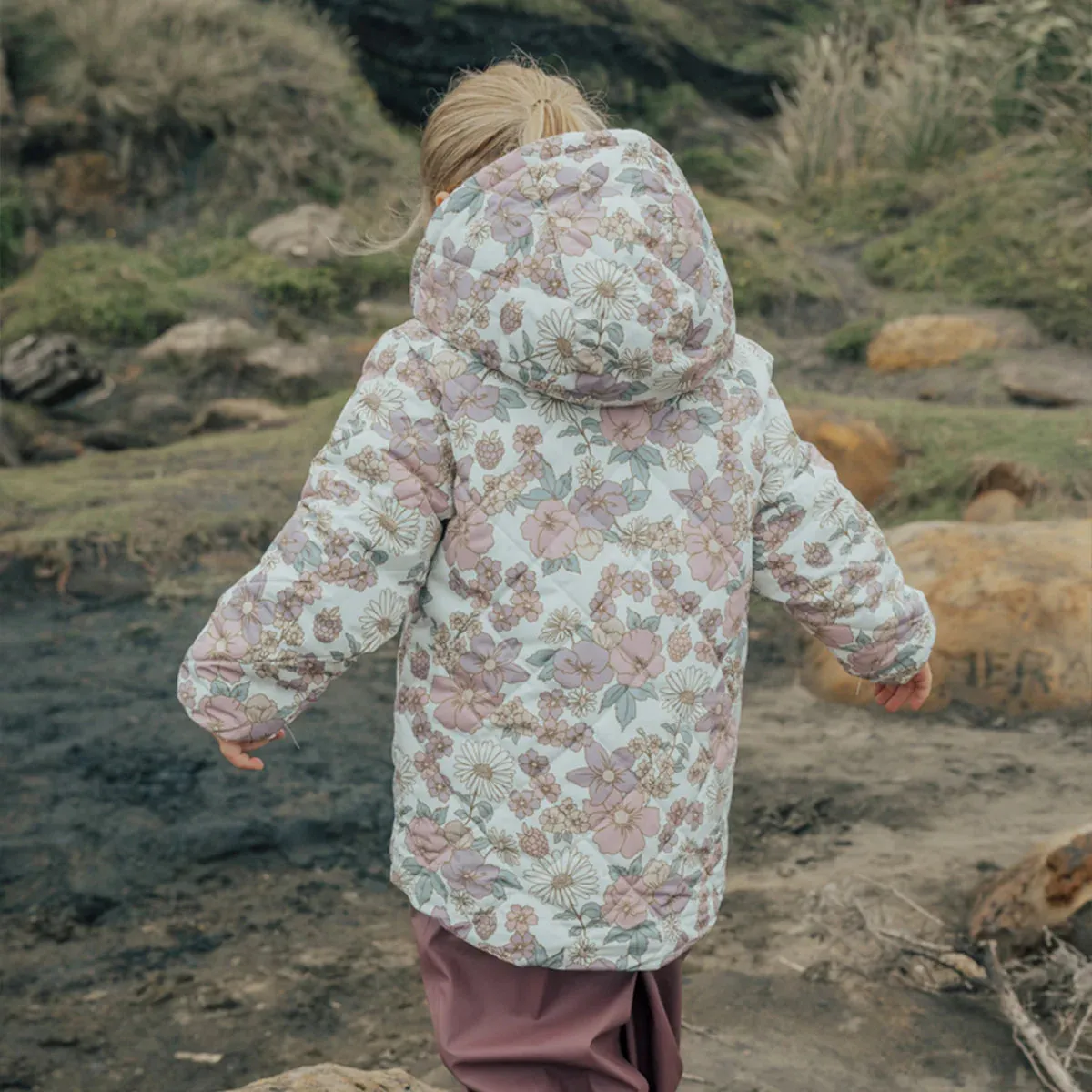 Reversible eco puffer - Daisy floral