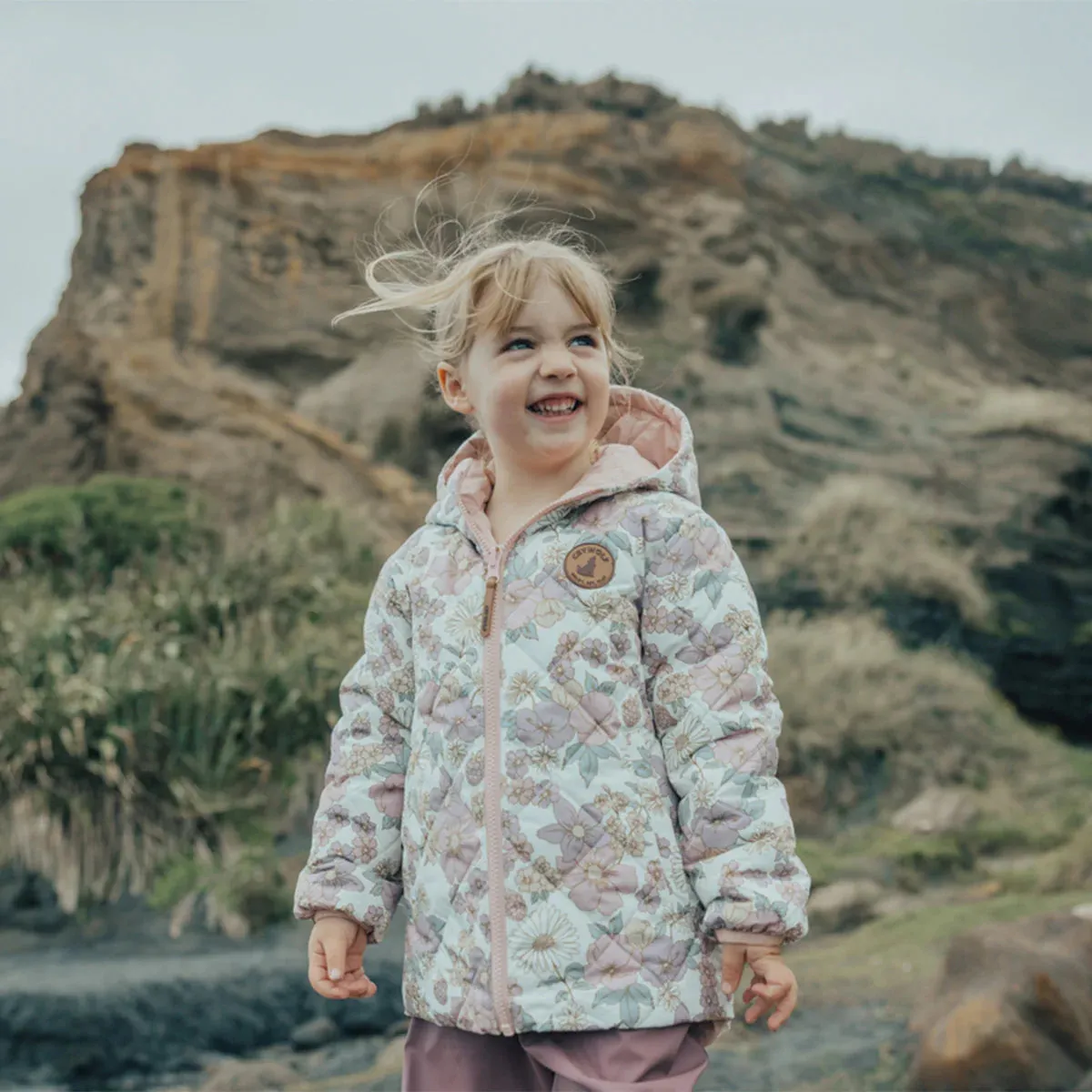 Reversible eco puffer - Daisy floral