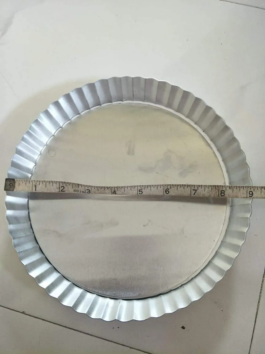 RINKLE TRENDZ Aluminium Round Pie Dish Quiche Pan Tart Mould with Removable Bottom 9 Inch for Baking in OTG Oven