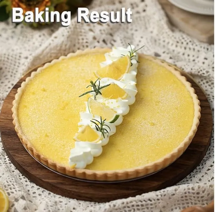 RINKLE TRENDZ Aluminium Round Pie Dish Quiche Pan Tart Mould with Removable Bottom 9 Inch for Baking in OTG Oven