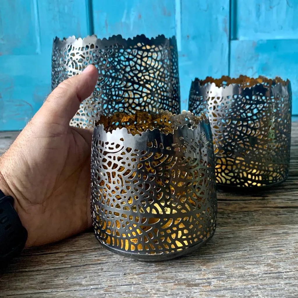 Set Of Three Medina Candle Votives