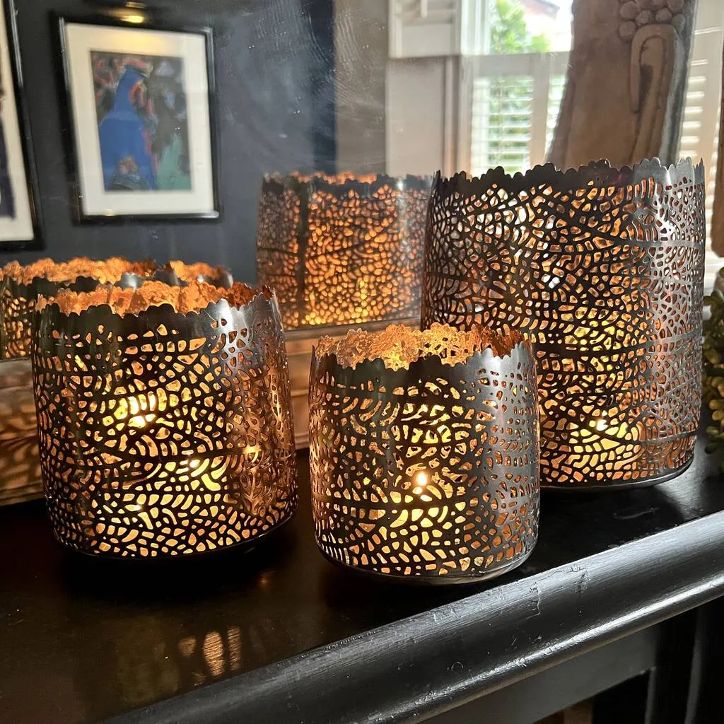 Set Of Three Medina Candle Votives