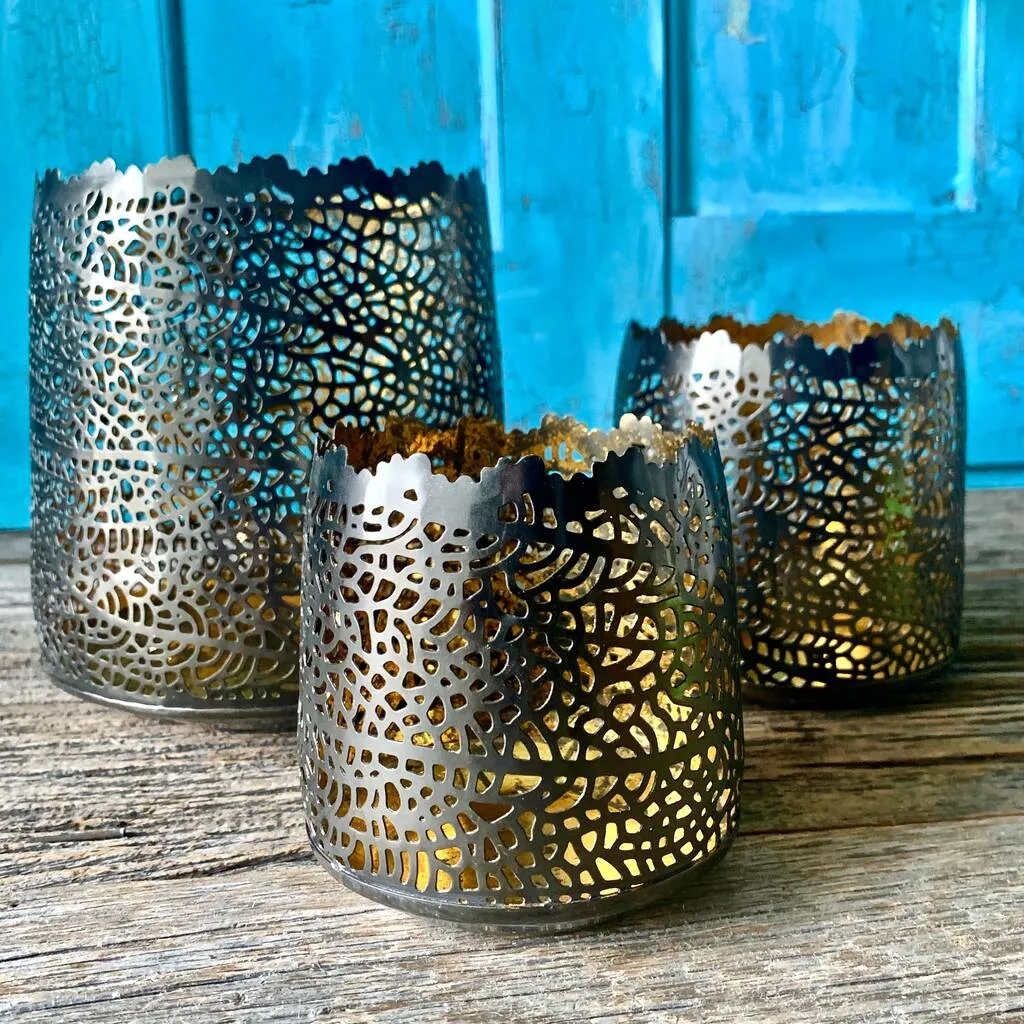 Set Of Three Medina Candle Votives