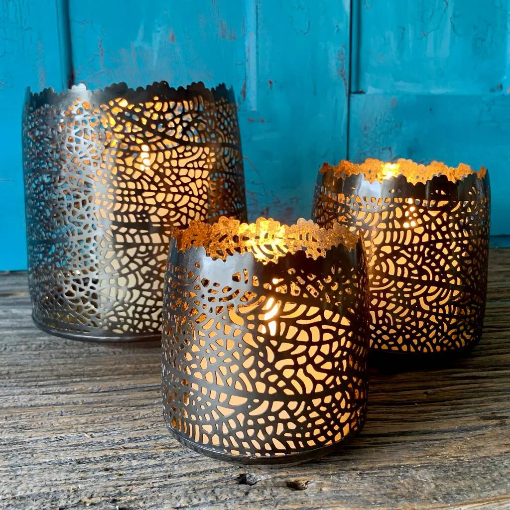 Set Of Three Medina Candle Votives