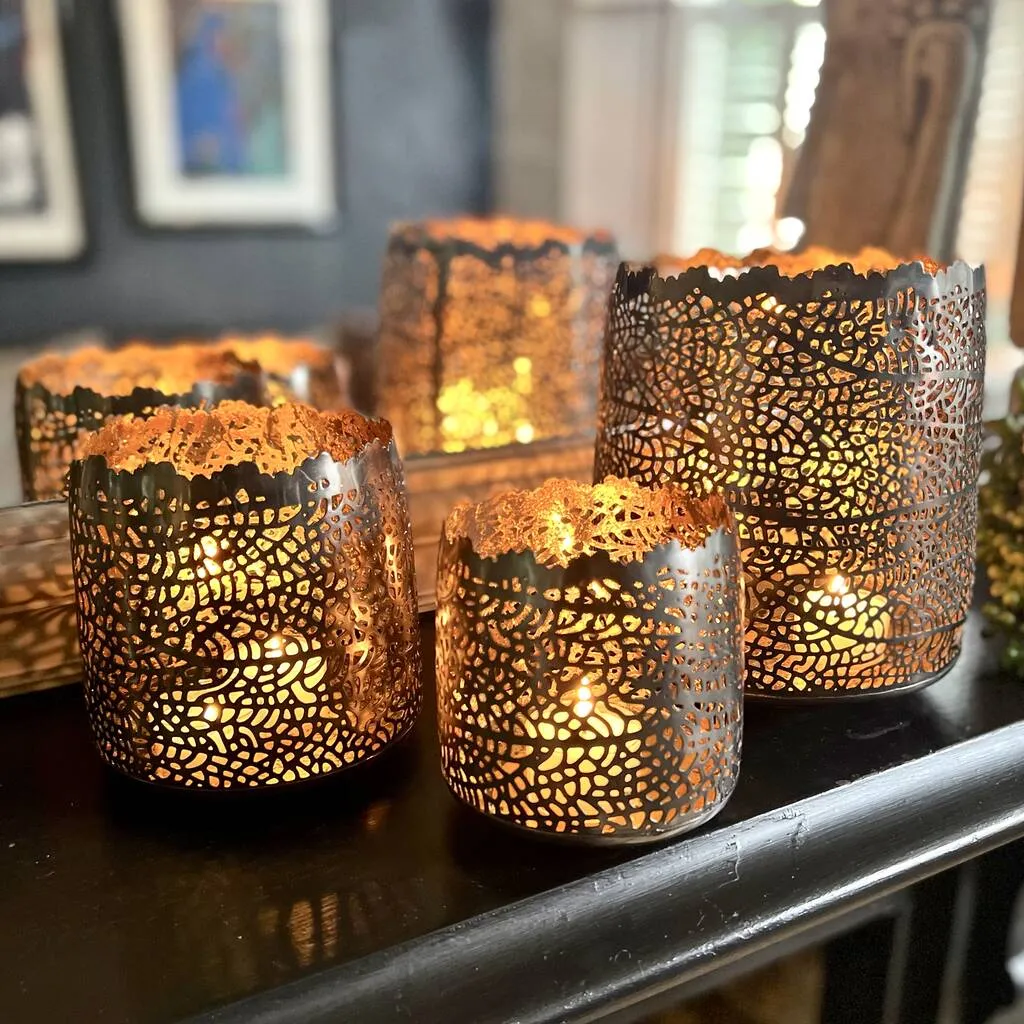 Set Of Three Medina Candle Votives