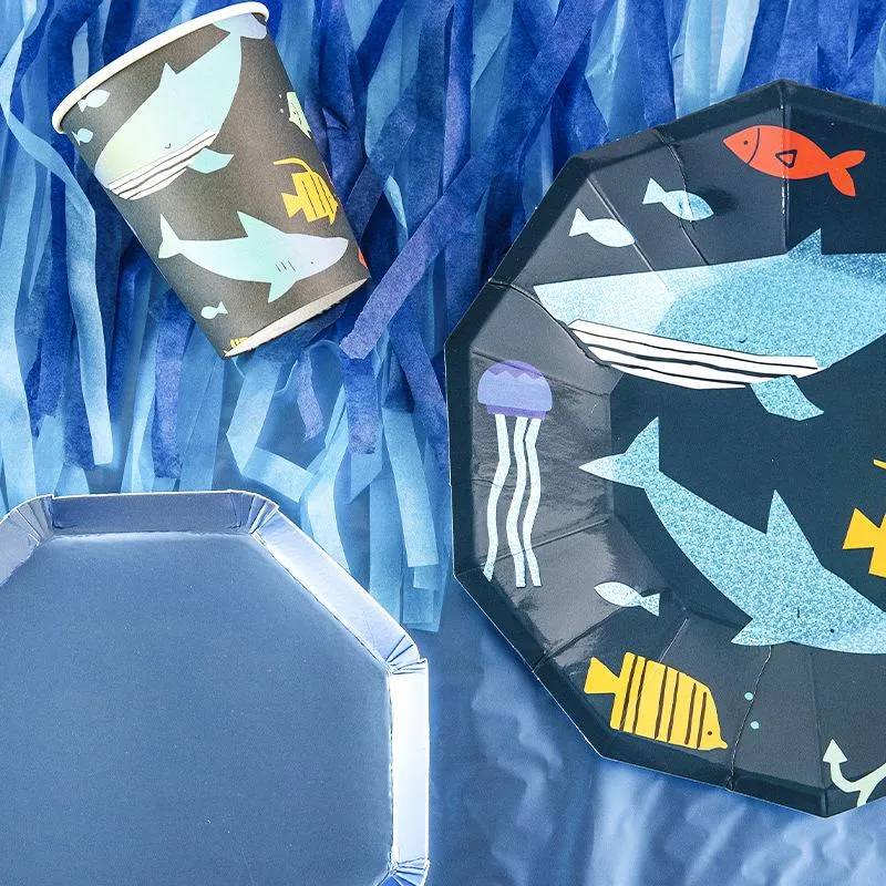 Shark Theme Birthday Party Cutlery Package (#Type A)