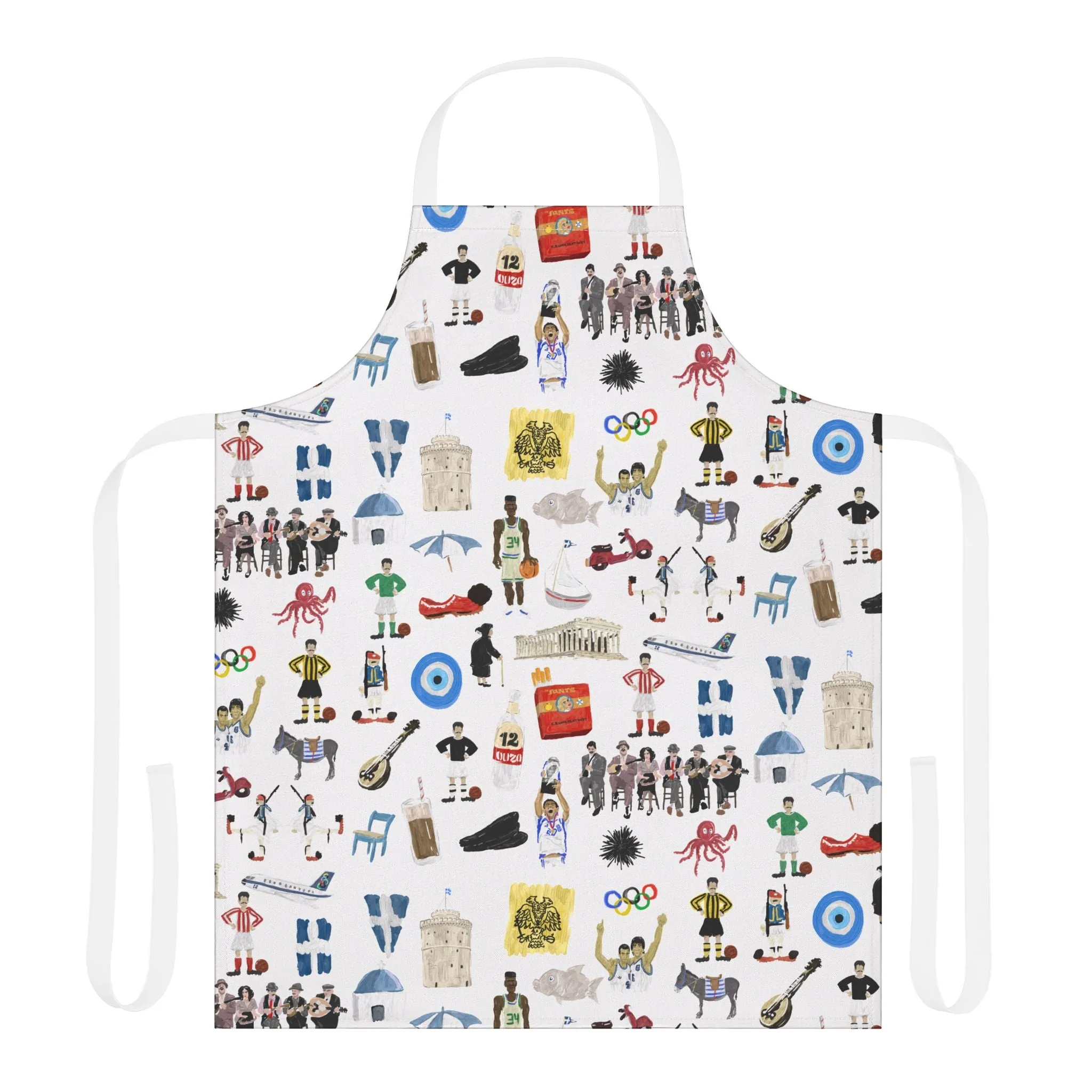 So You're Greek Cooking Apron with 3-Color Straps