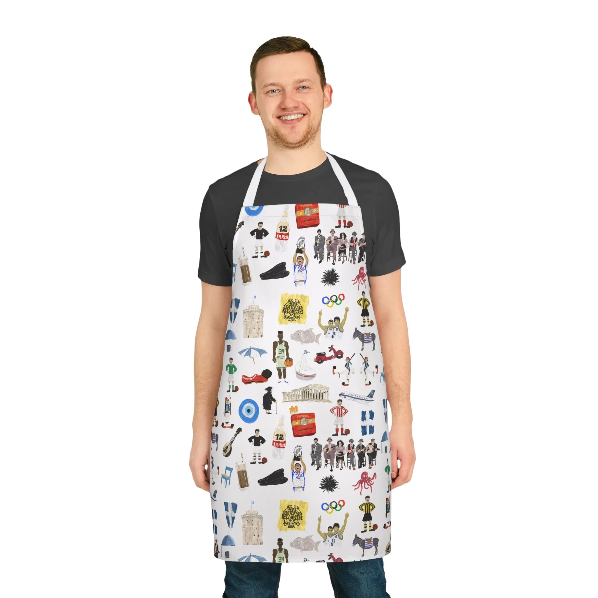 So You're Greek Cooking Apron with 3-Color Straps