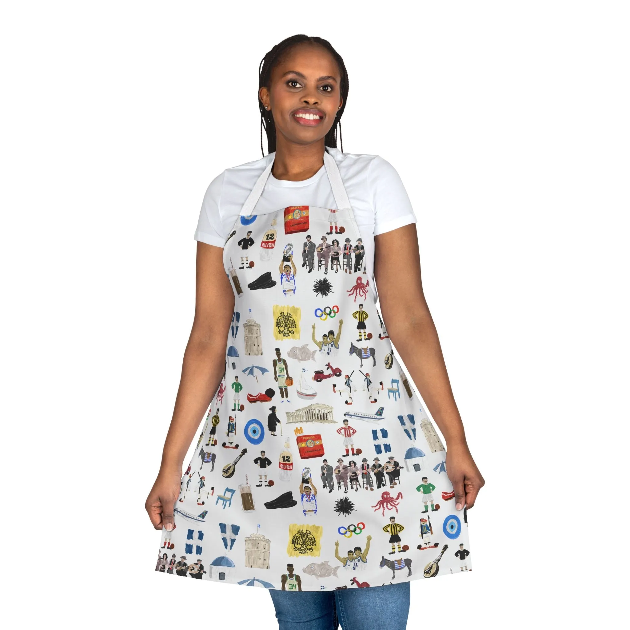 So You're Greek Cooking Apron with 3-Color Straps