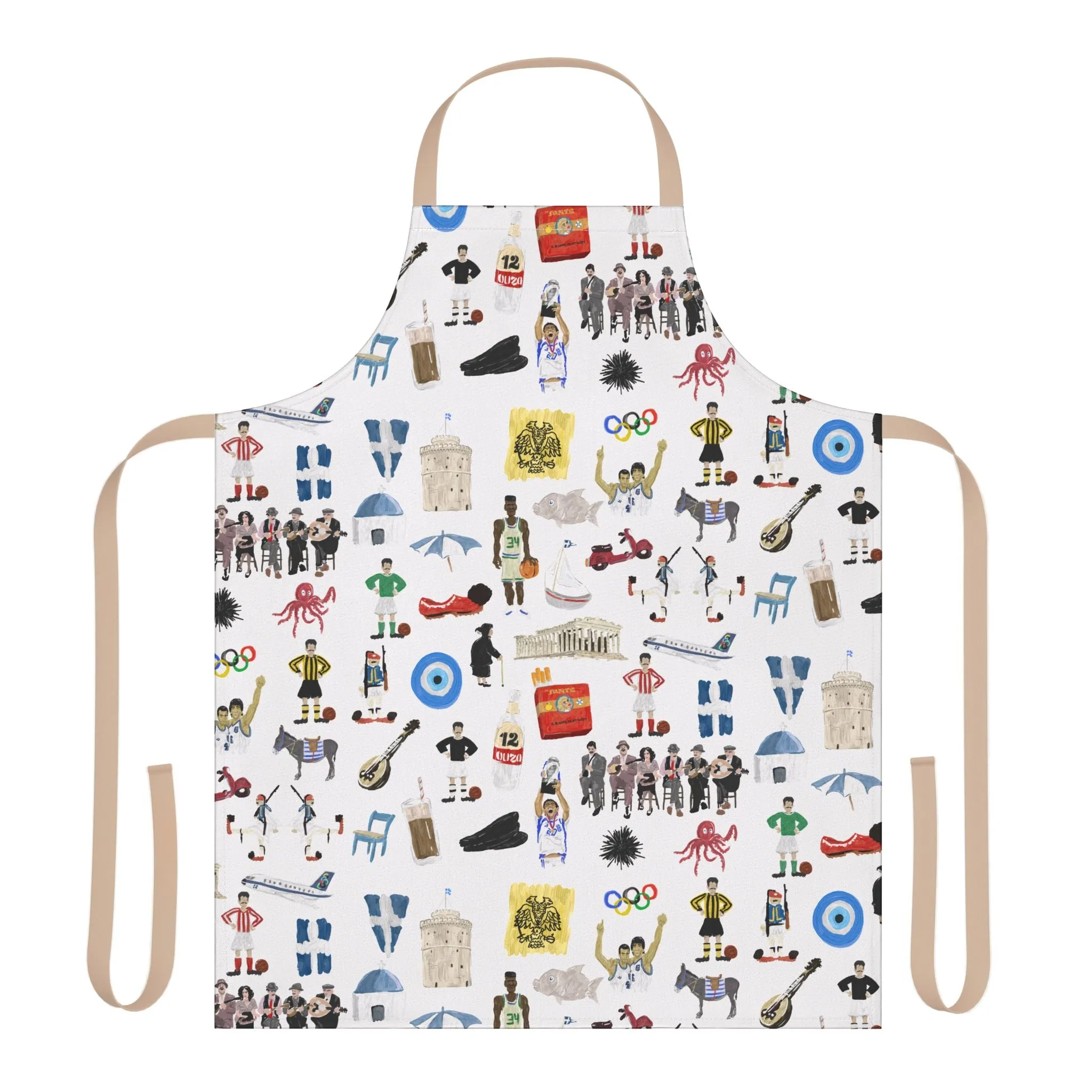 So You're Greek Cooking Apron with 3-Color Straps