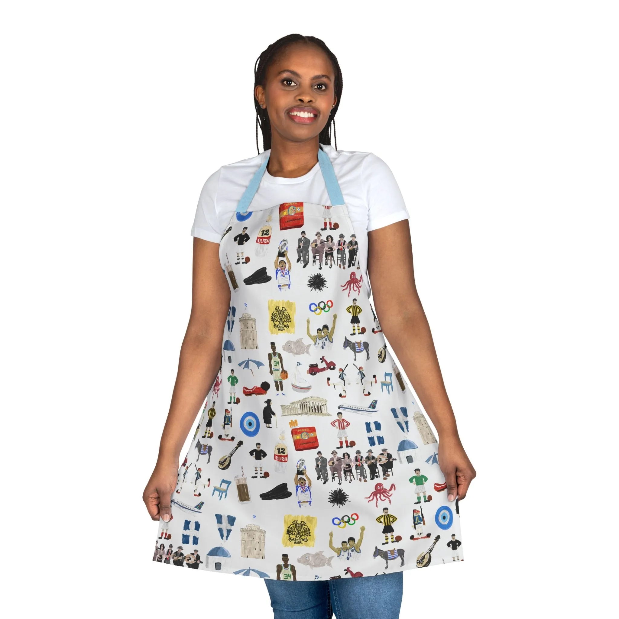 So You're Greek Cooking Apron with 3-Color Straps