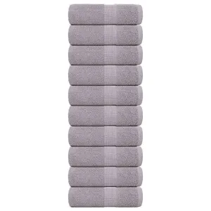 Soap Towels 10 pcs Grey 30x30 cm 360 gsm 100% Cotton
