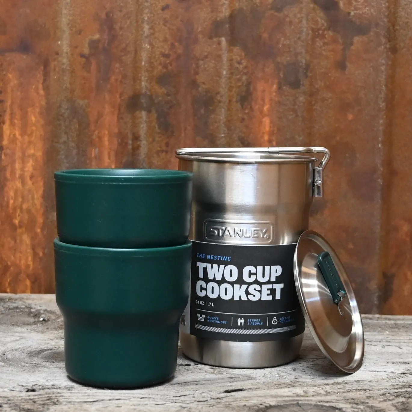 Stanley Adventure Two Cup Cookset in Stainless Steal
