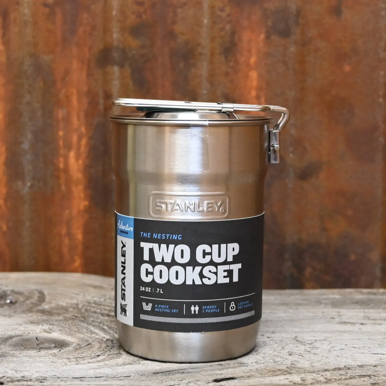 Stanley Adventure Two Cup Cookset in Stainless Steal