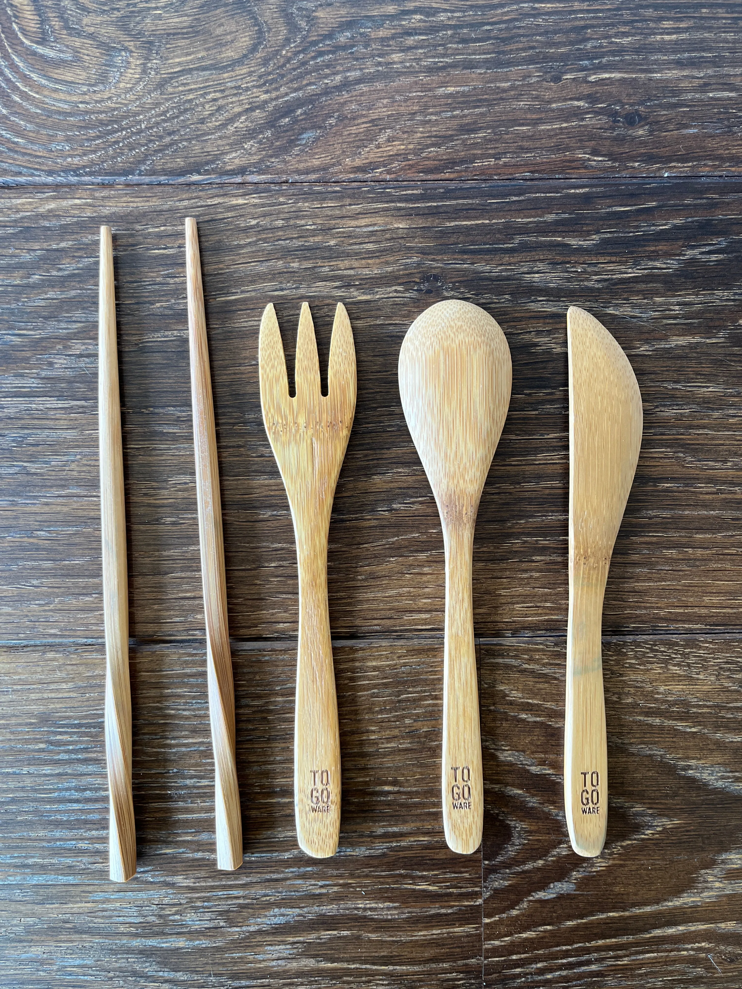 Stop Trashing Waves Bamboo To-Go Cutlery Set