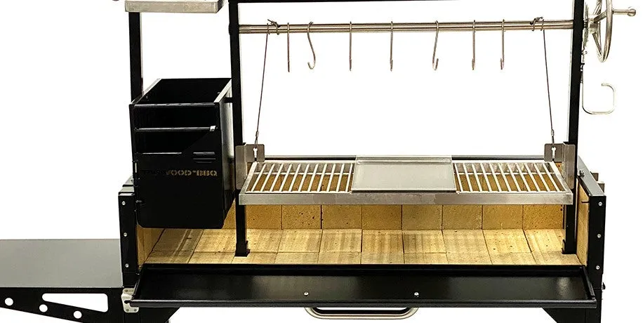 Tagwood BBQ Fully Assembled Argentine Santa Maria Wood Fire & Charcoal Grill - BBQ03SIF