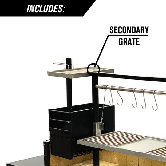 Tagwood BBQ Fully Assembled Argentine Santa Maria Wood Fire & Charcoal Grill - BBQ03SIF