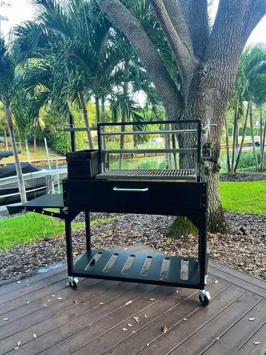 Tagwood BBQ Fully Assembled Argentine Santa Maria Wood Fire & Charcoal Grill - BBQ03SIF
