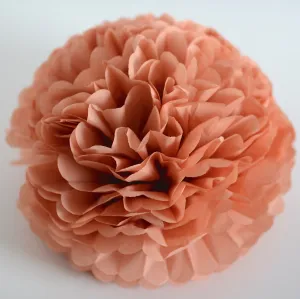 Terracotta tissue paper pom pom