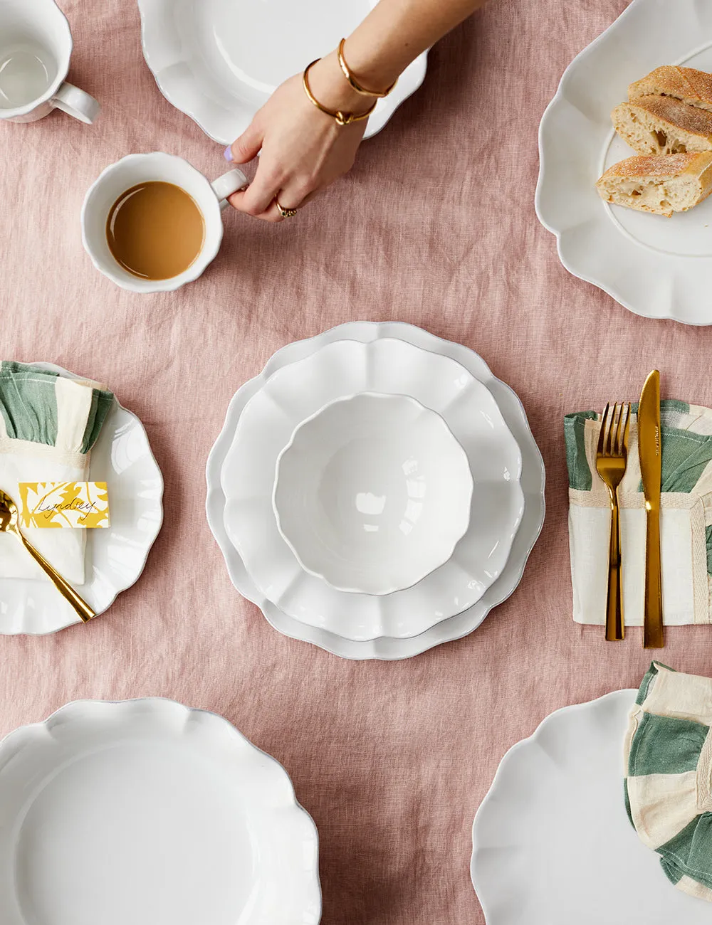 White Scalloped Edge Side Plate