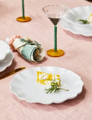 White Scalloped Edge Side Plate
