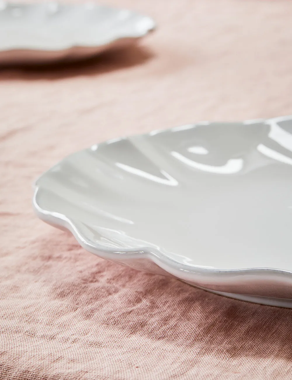 White Scalloped Edge Side Plate