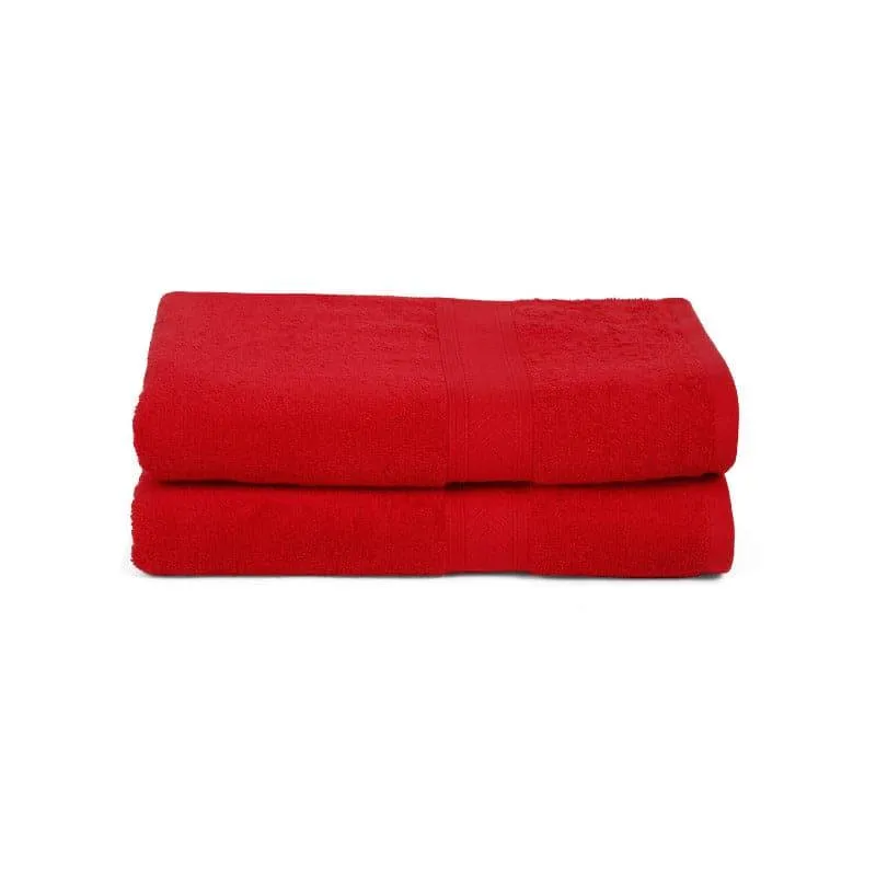 Zelda Bath Towel (Red) - Set Of Two